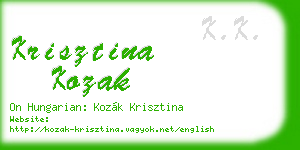 krisztina kozak business card