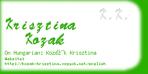 krisztina kozak business card